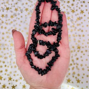Black Obsidian Chip Beacelet