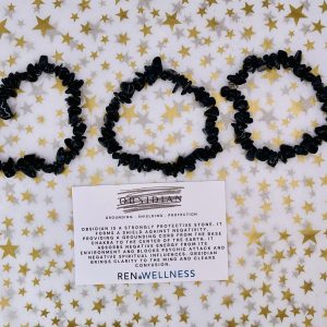 Black Obsidian Chip Beacelet