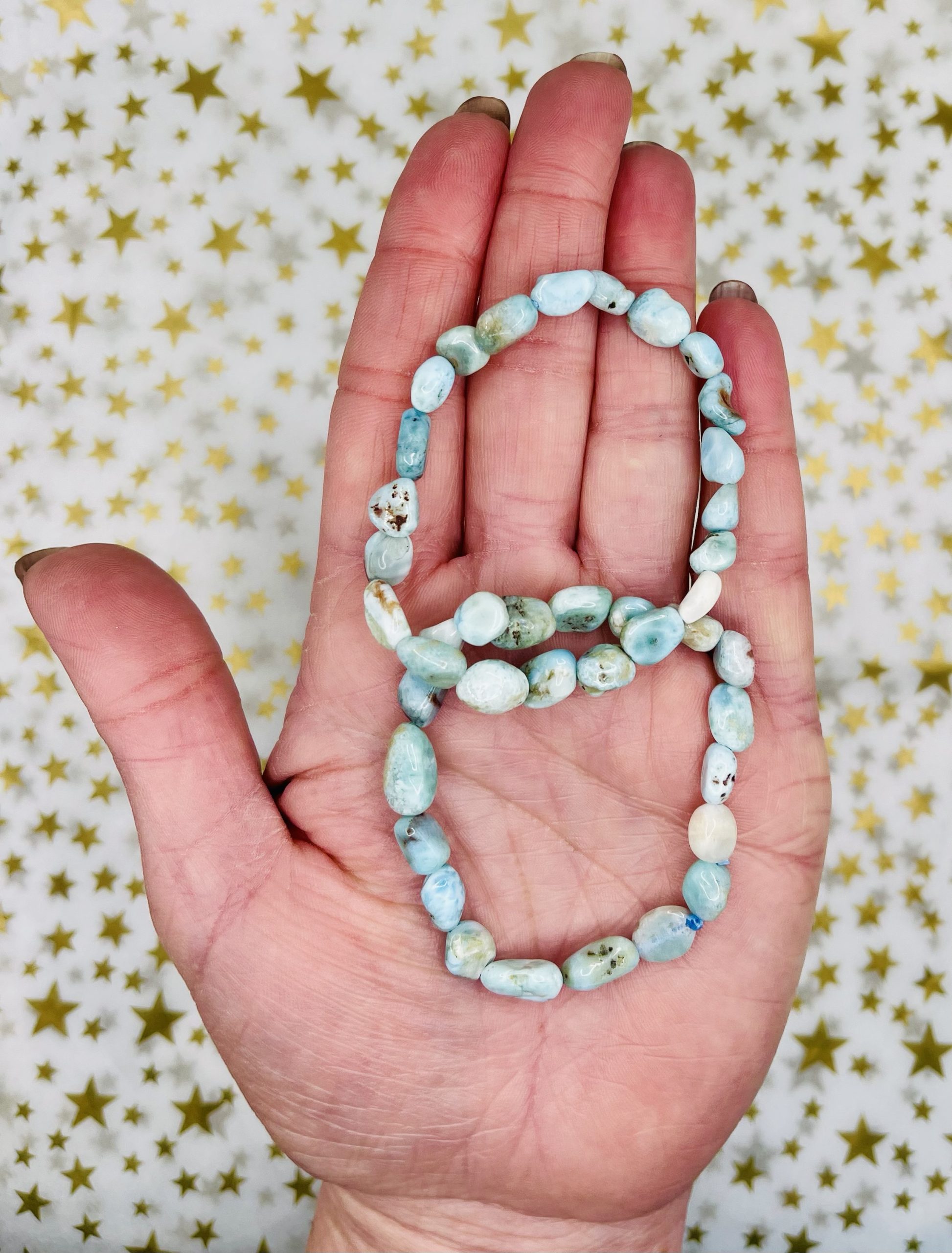 Larimar Tunble stone Bracelet