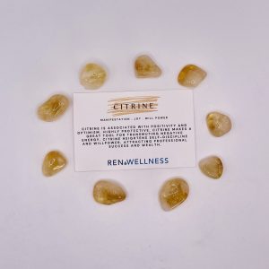 Citrine tumbled stone