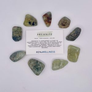 Prehenite tumble stone