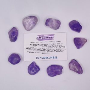 Amethyst tumbled stone