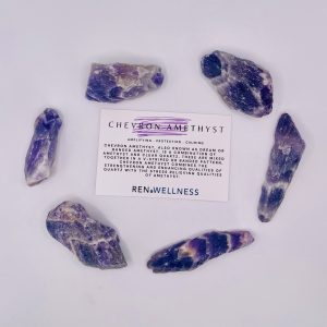 Chevron Amethyst rough tumbled stone