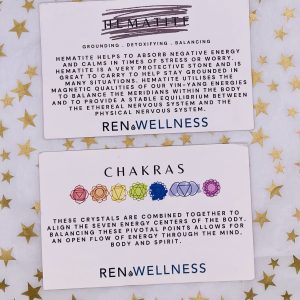Chakra & Hematite (8mm bead) bracelet