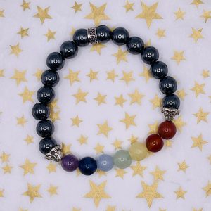 Chakra & Hematite (8mm bead) bracelet