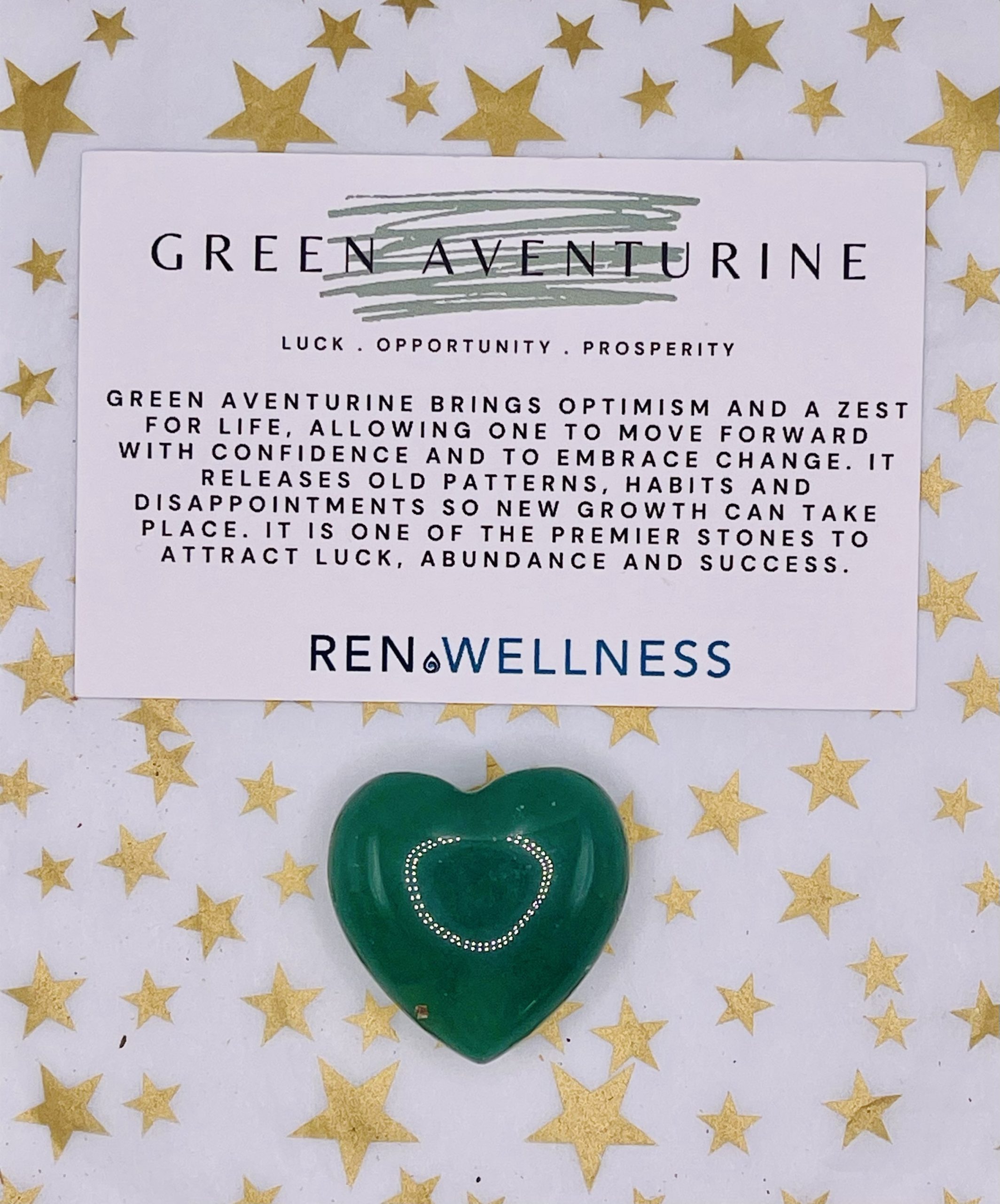 Green Aventurine heart - Image 2