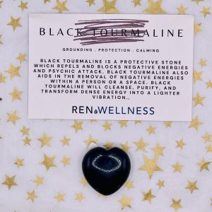 Black Tourmaline Heart shaped crystal