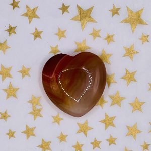 Carnelian heart shaped crystal