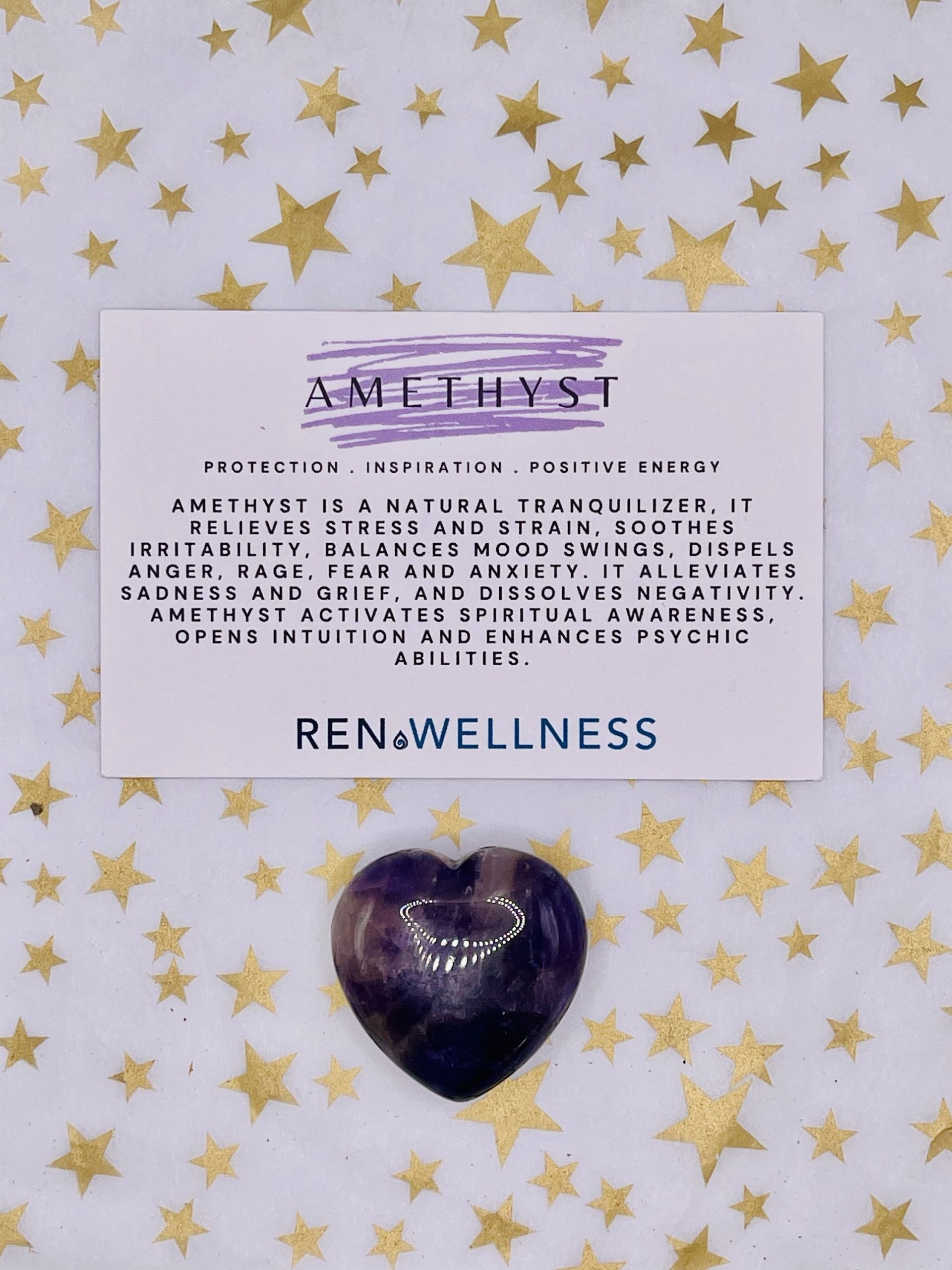 Amethyst Heart shaped crystal - Image 3